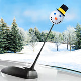 Jack in the Box Snowman Car Antenna Topper / Mirror Dangler / Dashboard Buddy (Auto Accessory)