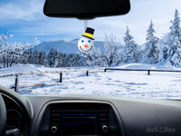 Jack in the Box Snowman Car Antenna Topper / Mirror Dangler / Dashboard Buddy (Auto Accessory)