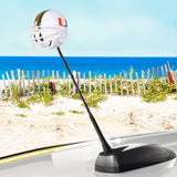 Miami Hurricanes Car Antenna Topper / Auto Mirror Dangler / Dashboard Buddy (White Smiley) (College Football)