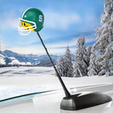 Michigan State Car Antenna Topper / Mirror Dangler / Auto Dashboard Accessory (College Football) (Yellow Face)