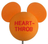 Mickey Orange "Heart Throb" Car Antenna Topper / Mirror Dangler / Dashboard Buddy
