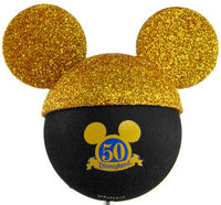 Mickey Mouse 50th Anniversary w/ Gold Glitter Ears Car Antenna Topper / Dashboard Accessory (Disneyland)