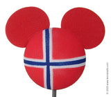 Disney Mickey Country Flag of Norway Car Antenna Topper / Auto Dashboard Buddy