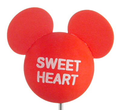 Mickey Red "Sweet Heart" Car Antenna Topper / Cute Dashboard Accessory