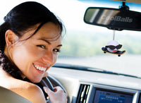Coolballs "Cool Skate Chick" Skateboarder Car Antenna Topper / Mirror Dangler / Auto Dashboard Accessory