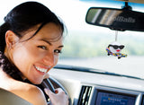 Coolballs "Cool Skate Chick" Skateboarder Car Antenna Topper / Mirror Dangler / Auto Dashboard Accessory (Multi-Color Board)
