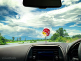 Oklahoma Sooners Car Antenna Topper / Auto Dashboard Accessory (College Football) (Yellow Face)
