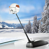 Oklahoma State Cowboys Car Antenna Topper / Auto Dashboard Buddy (White Smiley)(College Football)