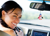 Tenna Tops Penguin Car Antenna Topper / Mirror Dangler / Cute Dashboard Accessory (Pink/Blue)