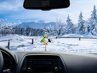 Tenna Tops Cute Penguin Car Antenna Topper / Auto Dashboard Accessory (Green) (Fat Stubby Antenna)