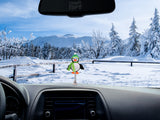 Tenna Tops Cute Penguin Car Antenna Topper / Auto Dashboard Accessory (Green) (Fat Stubby Antenna)