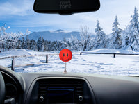 ..HappyBalls Happy Smiley Face Car Antenna Topper / Auto Dashboard Accessory (Red)
