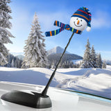 Tenna Tops Snowman Winter Hat & Scarf Car Antenna Topper (Dark Blue)