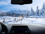 Tenna Tops Snowman Winter Hat & Scarf Car Antenna Topper / Auto Dashboard Accessory (Grey)