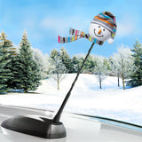 Tenna Tops Snowman Winter Hat & Scarf Car Antenna Topper (Grey)