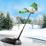 Tenna Tops Snowman Winter Hat & Scarf Car Antenna Topper (Green)