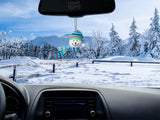 Tenna Tops Snowman Winter Hat & Scarf Car Antenna Topper / Auto Dashboard Accessory (Baby Blue)
