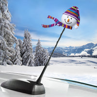 Tenna Tops Snowman Winter Hat & Scarf Car Antenna Topper / Auto Dashboard Accessory (Purple)