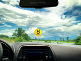 HappyBalls Birth Sign - Taurus Car Antenna Topper / Mirror Dangler / Auto Dashboard Accessory