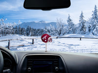 Virginia Tech Hokies Car Antenna Topper / Auto Dashboard Buddy (White Smiley)(College Football)