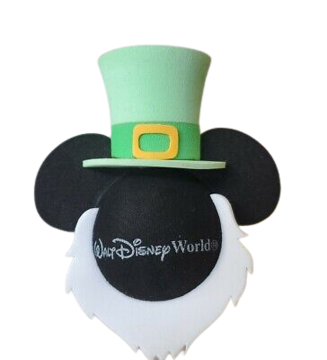 Disney Mickey Mouse Leprechaun Irish w/ Beard Antenna Topper / Mirror Dangler / Dashboard Accessory (Walt Disney World)