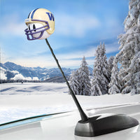 Washington Huskies Car Antenna Topper / Mirror Dangler / Auto Dashboard Buddy (College Football) (White Smiley)